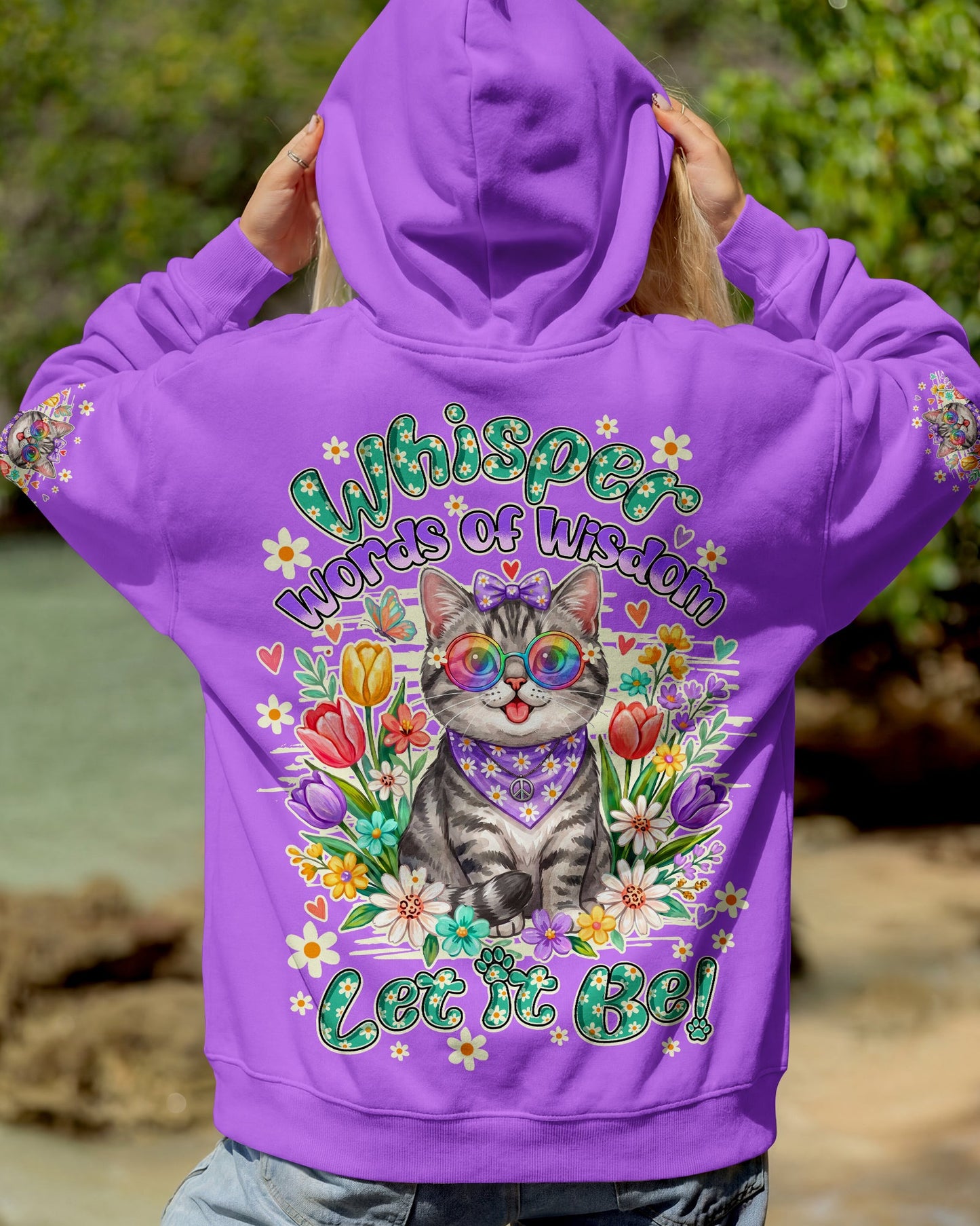 WHISPER WORDS OF WISDOM LET IT BE TABBY CAT ALL OVER PRINT - TY1305262