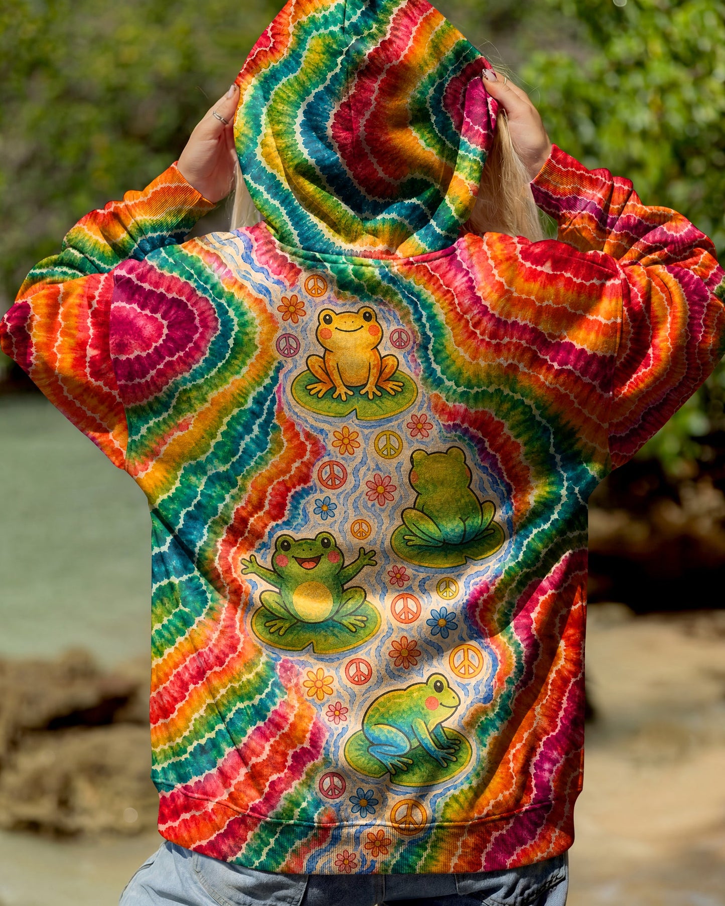 PEACEFUL FROG RAINBOW RIVER ALL OVER PRINT - KMTM1806262