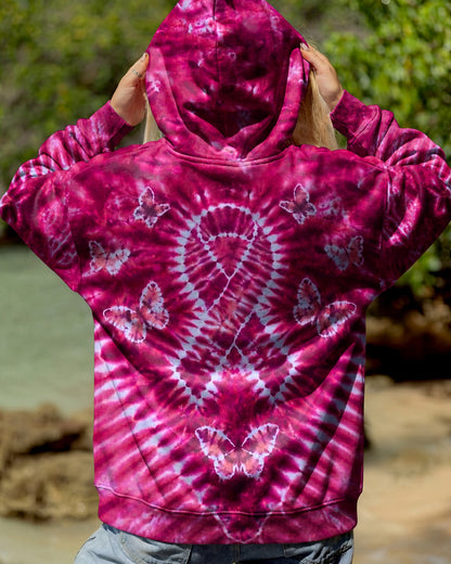 RIBBON BUTTERFLY  BREAST CANCER AWARENESS PINK SWIRL ALL OVER PRINT - TLHN1604261