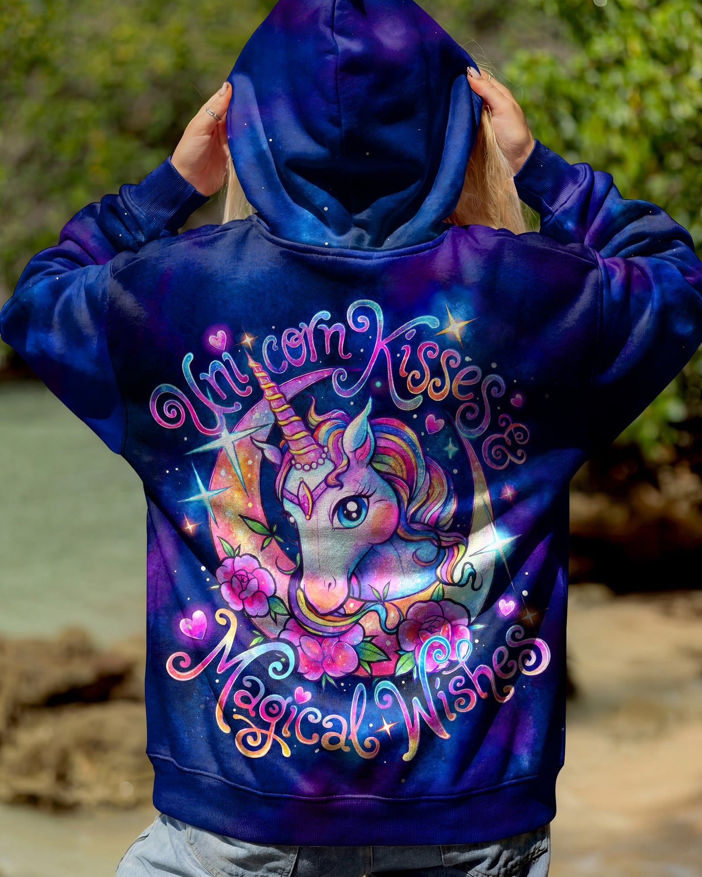 UNICORN KISSES MAGICAL WISHES GALAXY ALL OVER PRINT – KM1604262