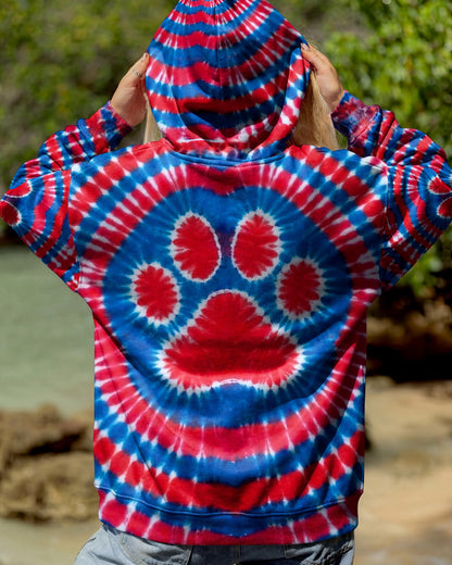 RED WHITE AND BLUE PAW ALL OVER PRINT - TYPQ0104261