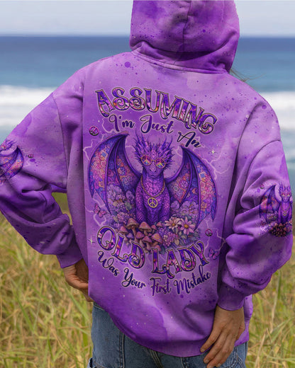 ASSUMING I'M JUST AN OLD LADY DRAGON ALL OVER PRINT   - TLHG0804262