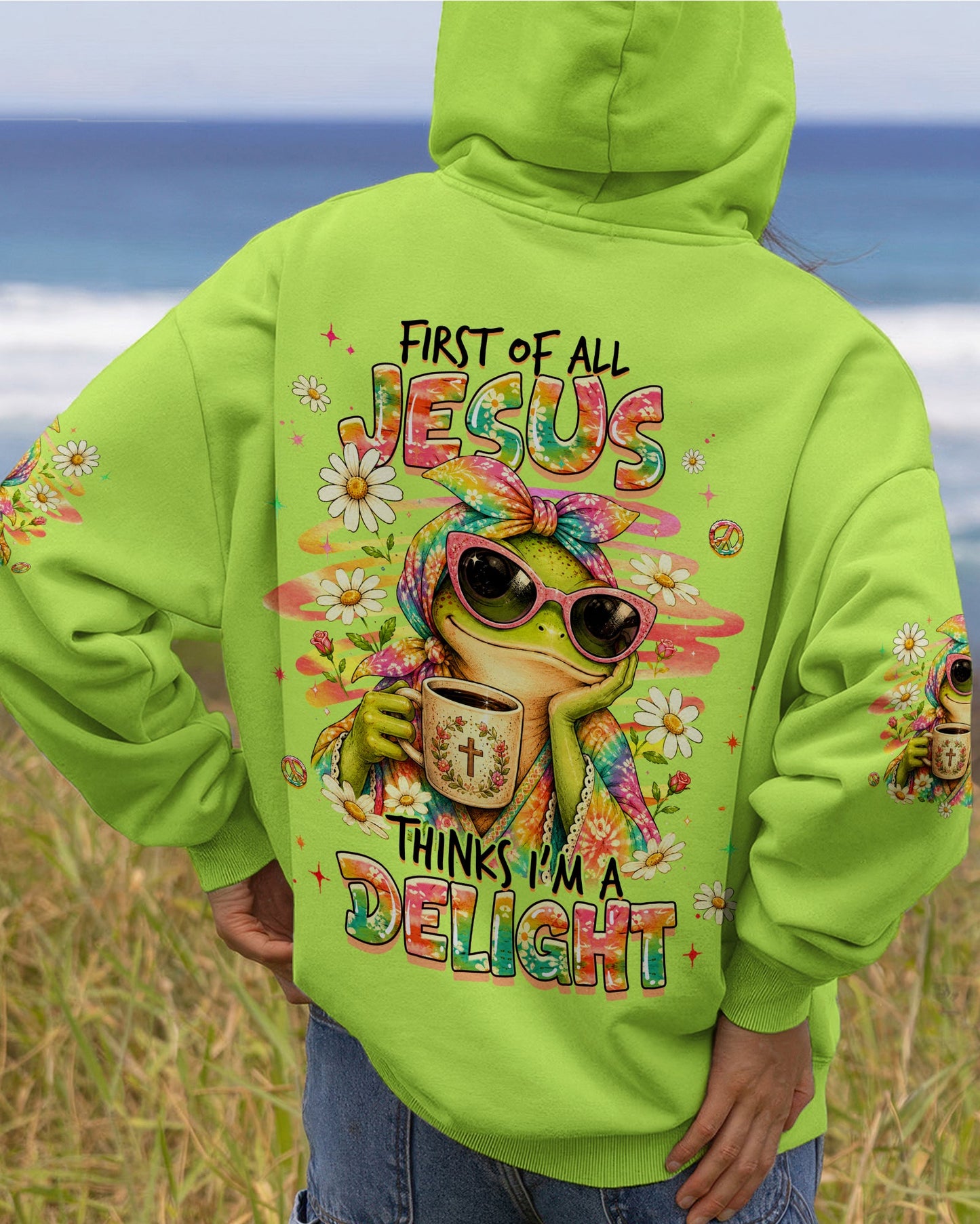 FIRST OF ALL JESUS THINKS FROG ALL OVER PRINT  - TLHG0107261