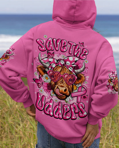 SAVE THE UDDERS HIGHLAND COW BREAST CANCER AWARENESS ALL OVER PRINT - TYQY1507262