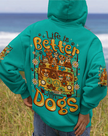 LIFE IS BETTER WITH DOGS ALL OVER PRINT - TYQY0807263