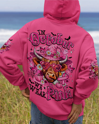 IN OCTOBER WE WEAR PINK COW HALLOWEEN BREAST CANCER AWARENESS ALL OVER PRINT - TYQY1507263