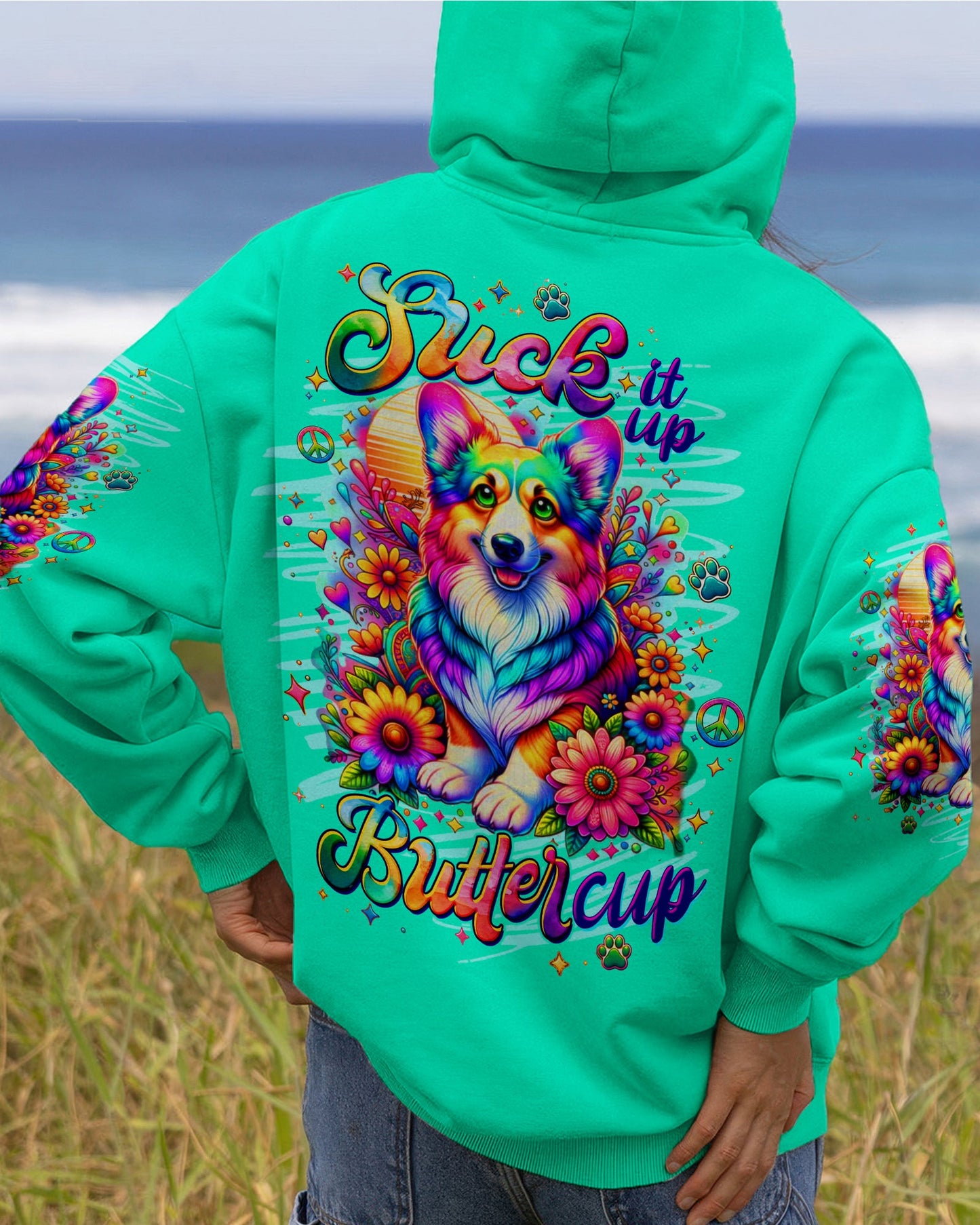 SUCK IT UP BUTTERCUP CORGI DOG ALL OVER PRINT - TLTW0906262