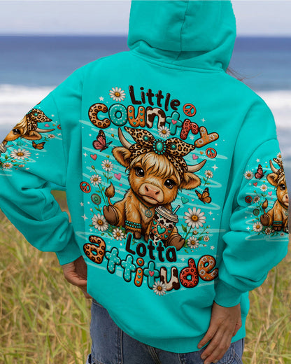 LITTLE COUNTRY LOTTA ATTITUDE COW ALL OVER PRINT  - TLNO0906263