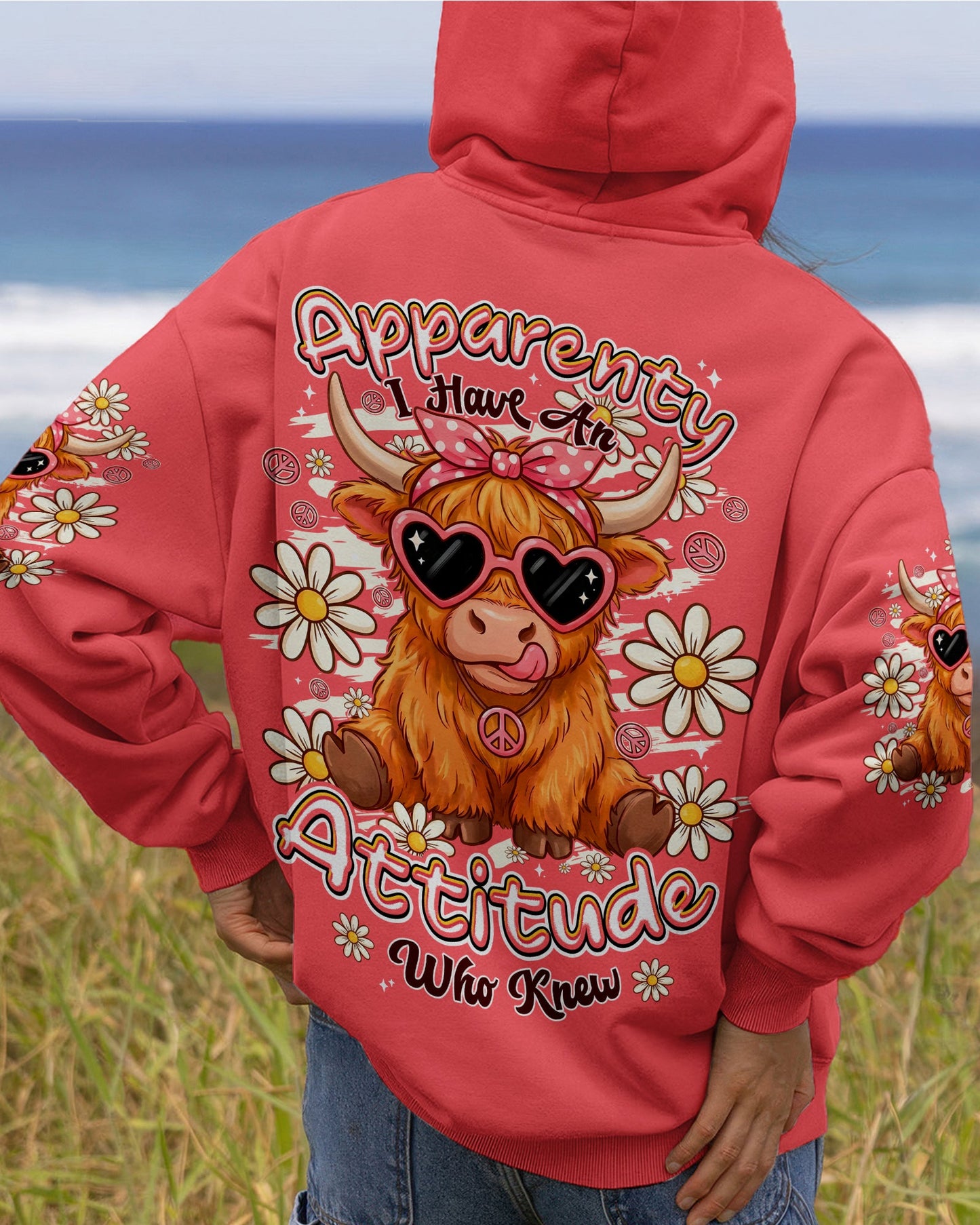 APPARENTLY I HAVE AN ATTITUDE WHO KNEW COW ALL OVER PRINT - TYPQ2206261