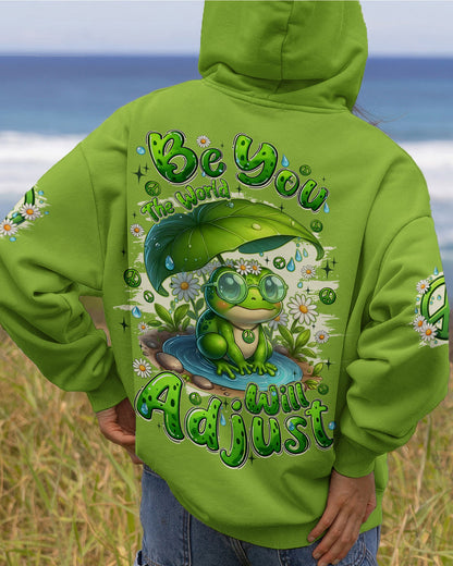 BE YOU THE WORLD WILL ADJUST FROG ALL OVER PRINT - TYQY2605262