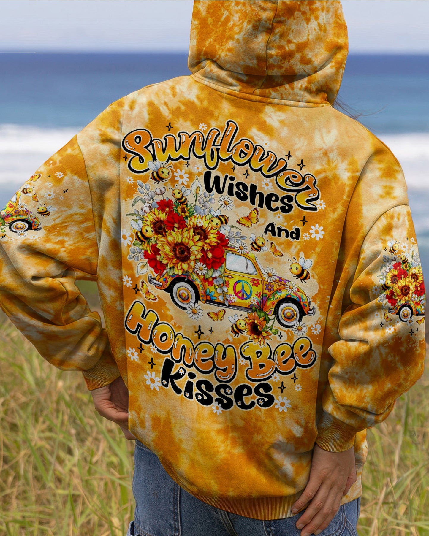 SUNFLOWER WISHES AND HONEY BEE KISSES ALL OVER PRINT - TY2804261