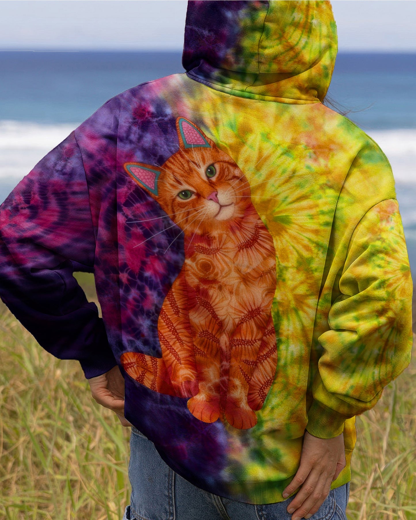 GROOVY CUTE CAT ALL OVER PRINT - TLHG2104261