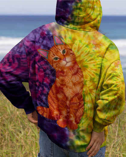 GROOVY CUTE CAT ALL OVER PRINT - TLHG2104261
