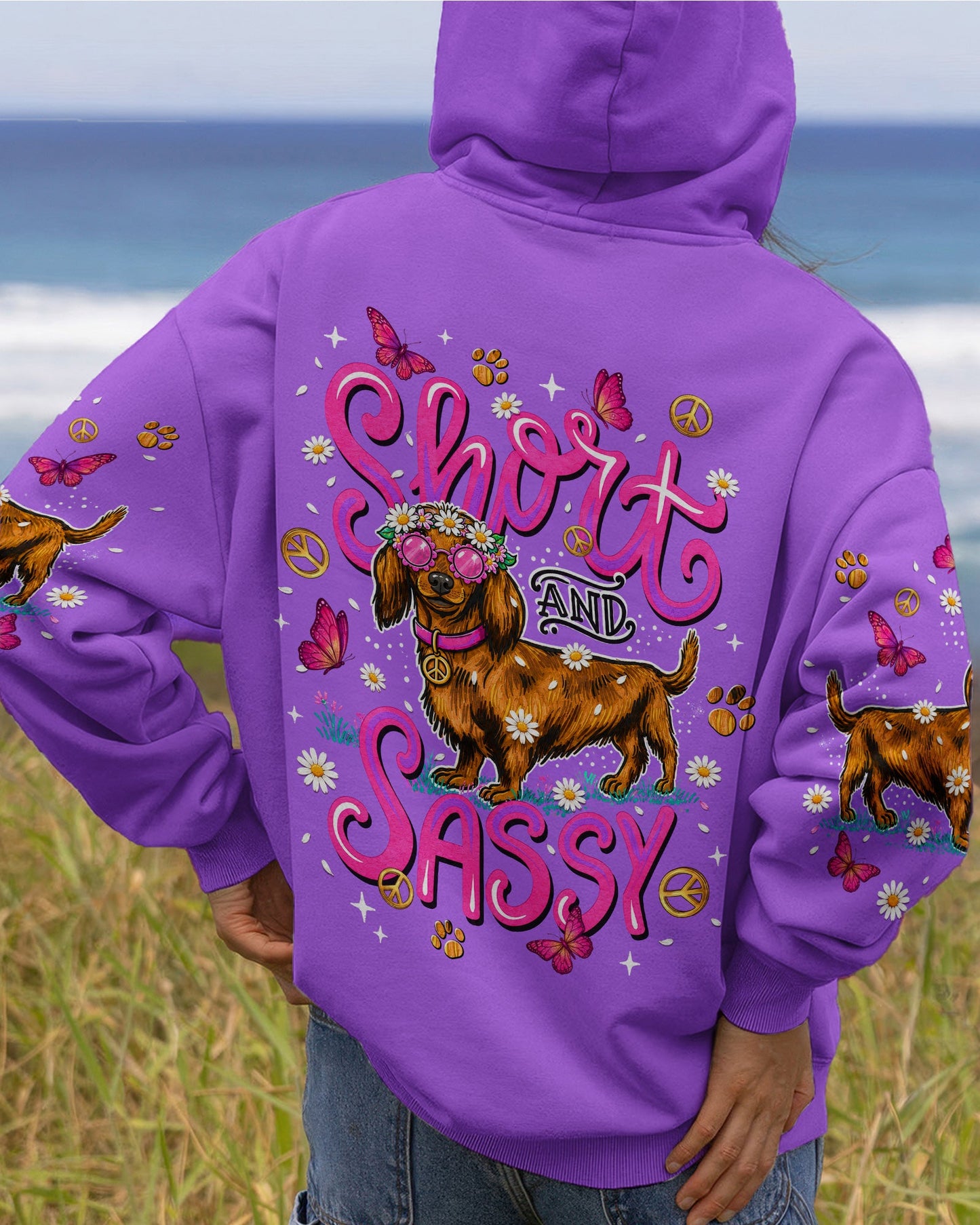SHORT AND SASSY  DACHSHUND DOG  ALL OVER PRINT - TLNT2605262