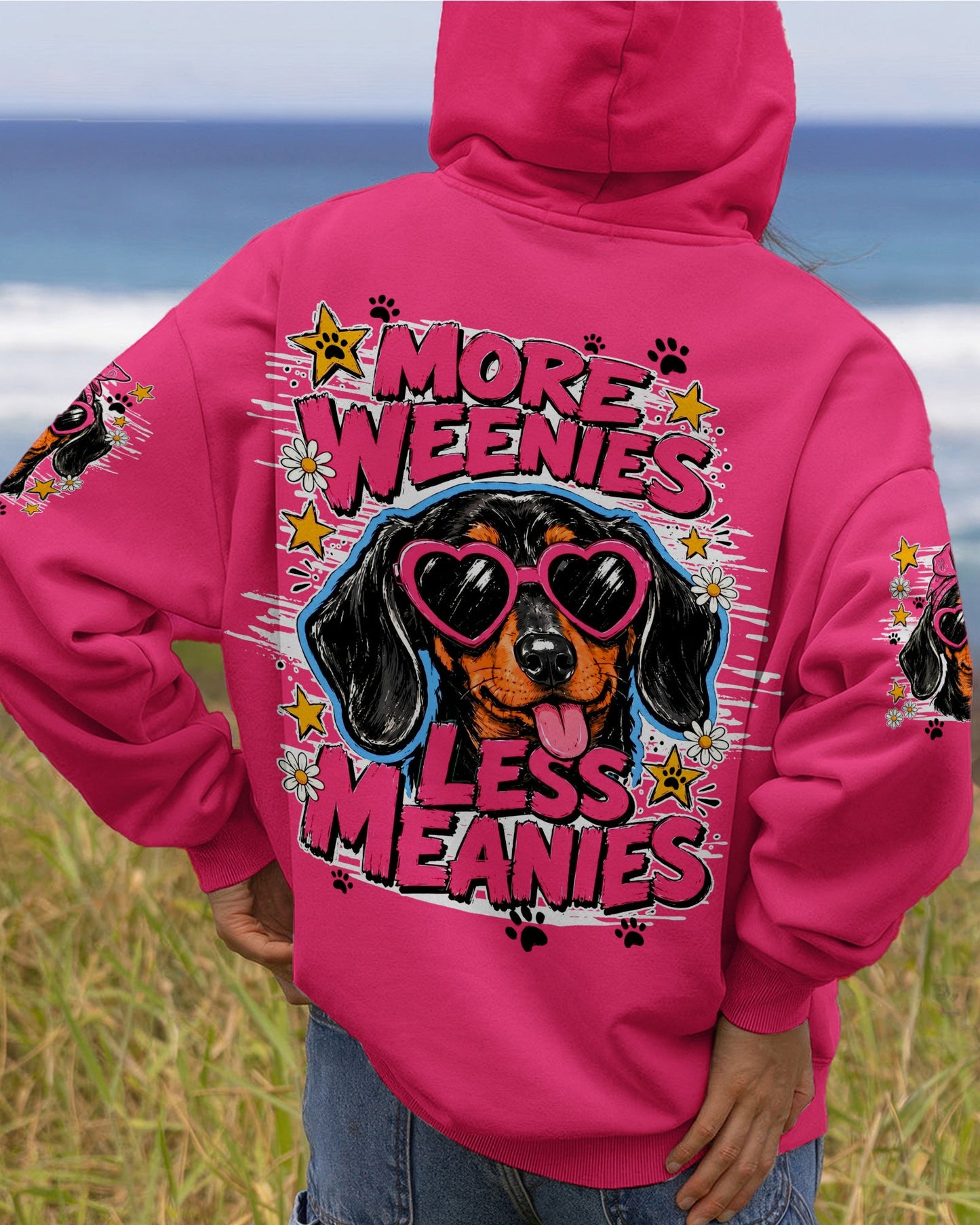 MORE WEENIES LESS MEANIES DOG ALL OVER PRINT - TY1805263