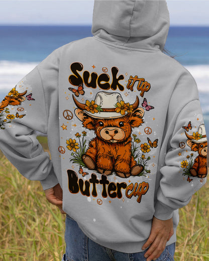 SUCK IT UP BUTTERCUP HIGHLAND COW ALL OVER PRINT  - TLTW1006262