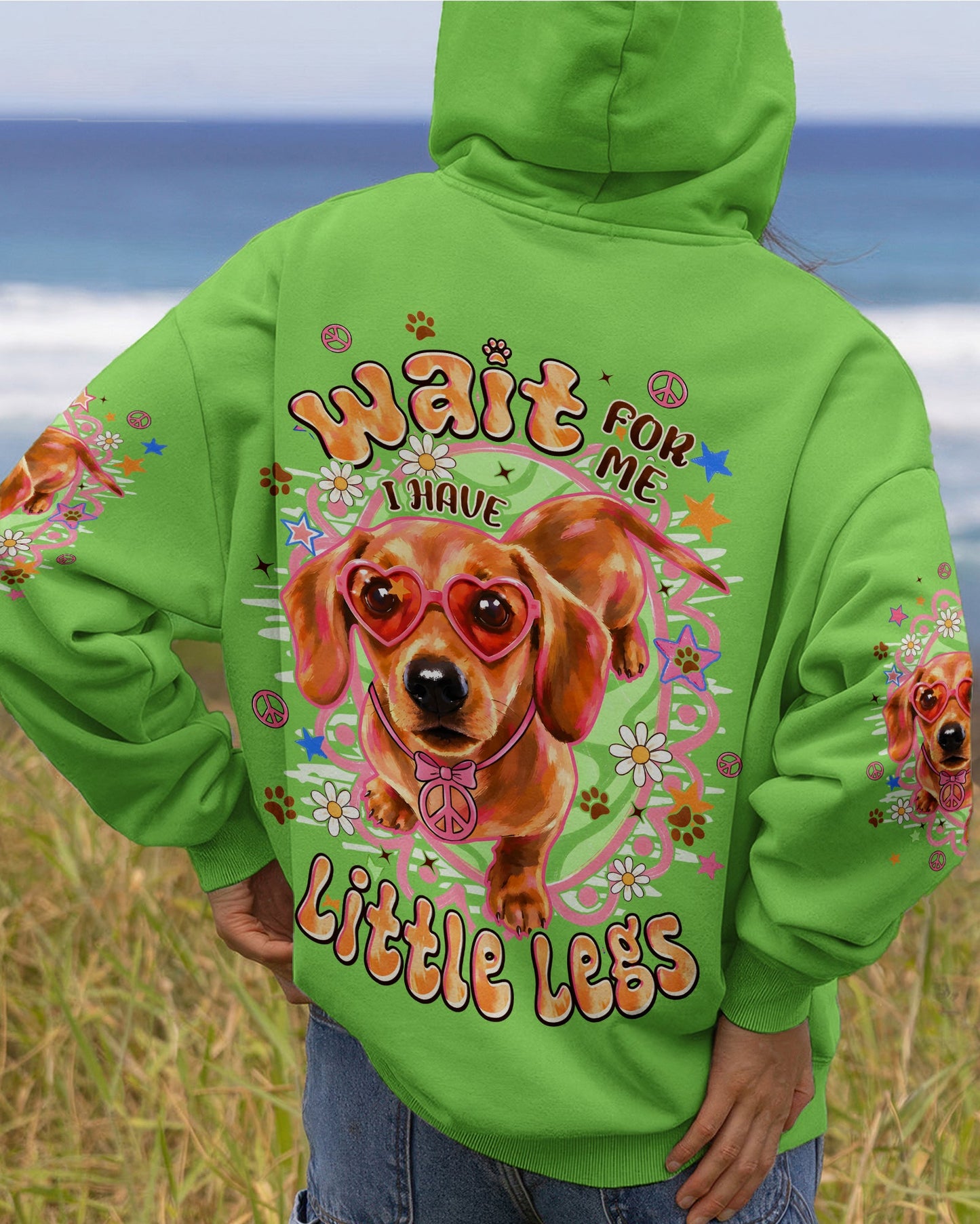 WAIT FOR ME I HAVE LITTLE LEGS DACHSHUND DOG ALL OVER PRINT - TYPQ2605262