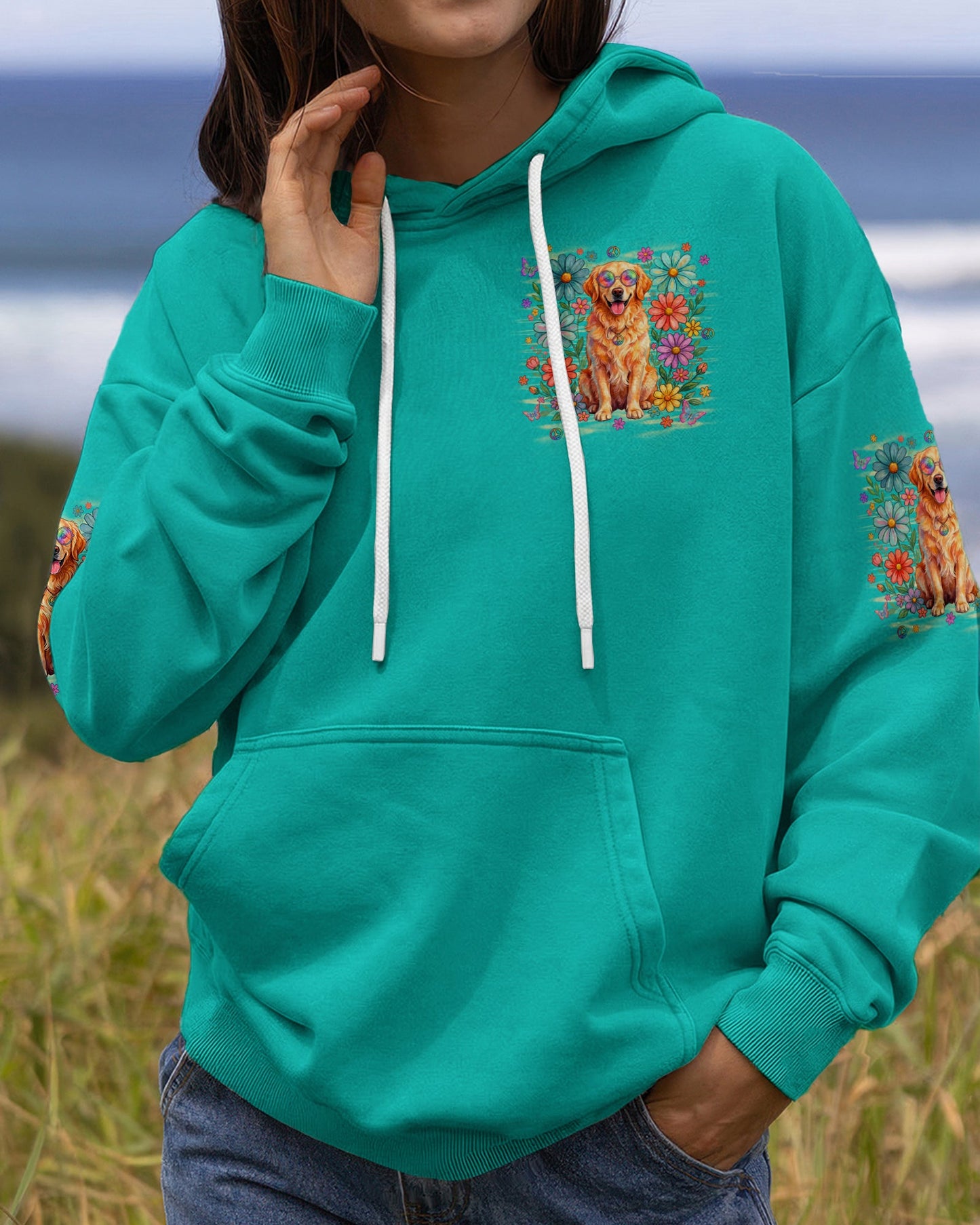 DON'T WORRY BE HAPPY GOLDEN RETRIEVER ALL OVER PRINT - TYLN0405262