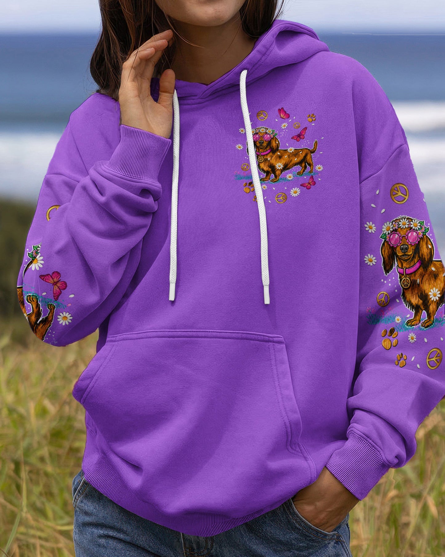 SHORT AND SASSY  DACHSHUND DOG  ALL OVER PRINT - TLNT2605262