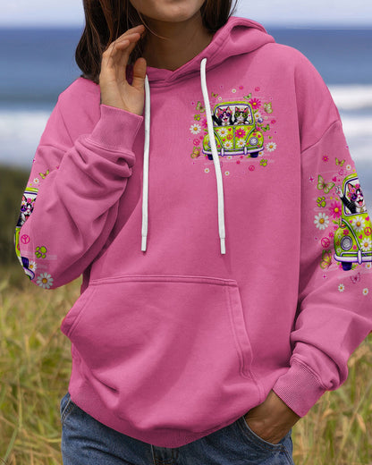 PEACE LOVE AND MEOW CAT HIPPIE CAR ALL OVER PRINT - TLNT0807263