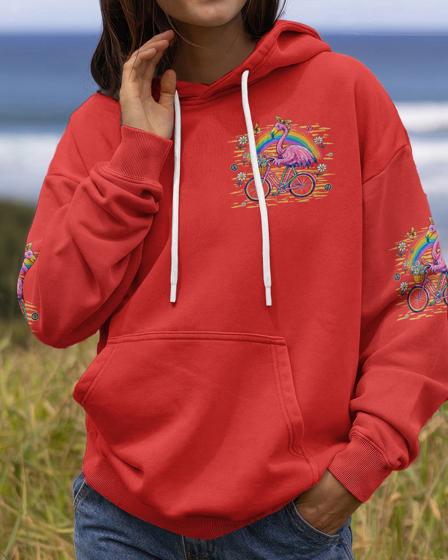 BE HUMBLE BE KIND FLAMINGO ALL OVER PRINT  - TLHG0107264