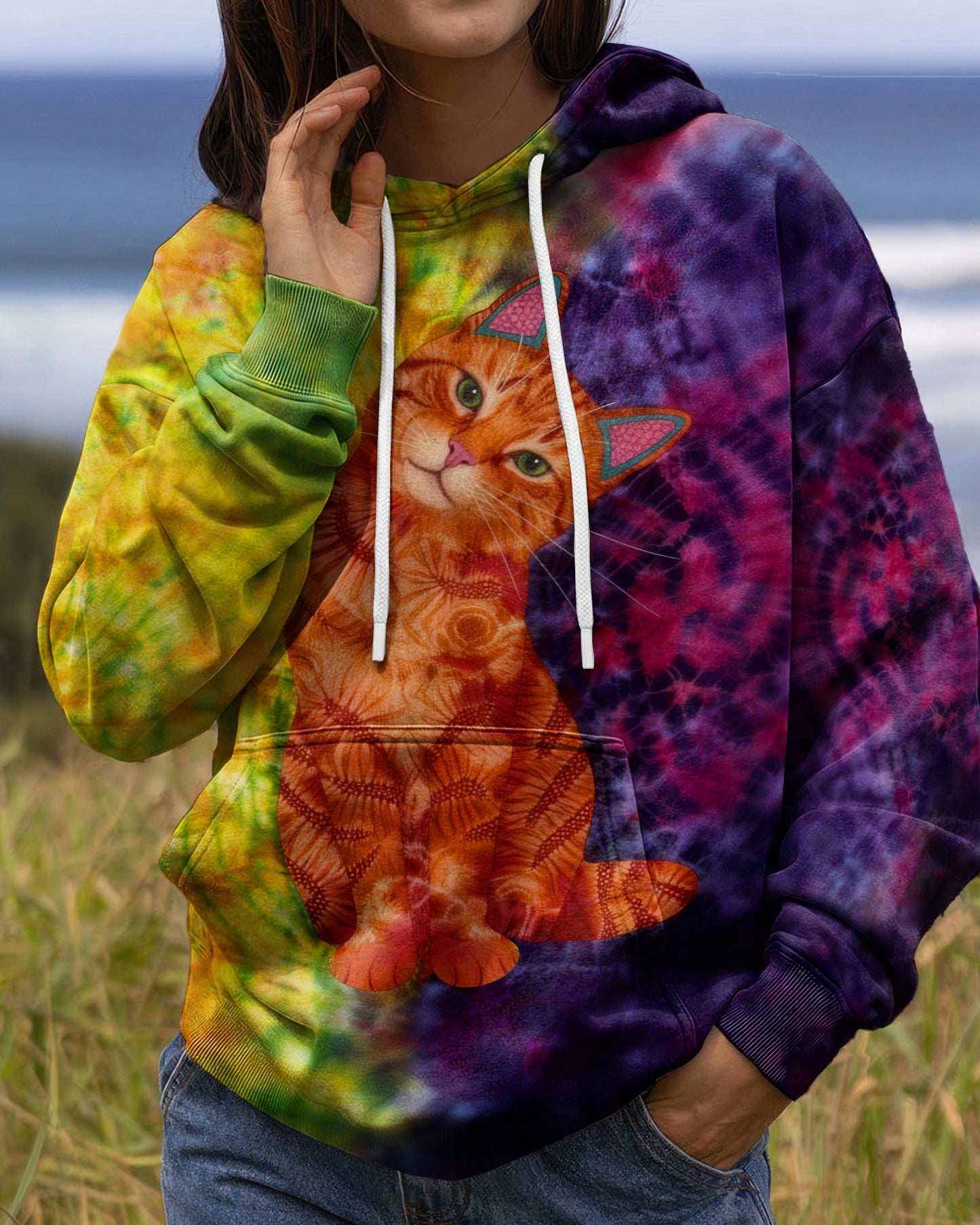 GROOVY CUTE CAT ALL OVER PRINT - TLHG2104261
