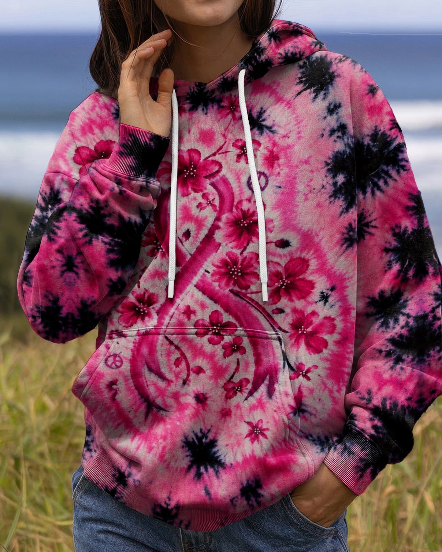 IN OCTOBER WE WEAR PINK FLORAL RIBBON ALL OVER PRINT - KMTM1507261