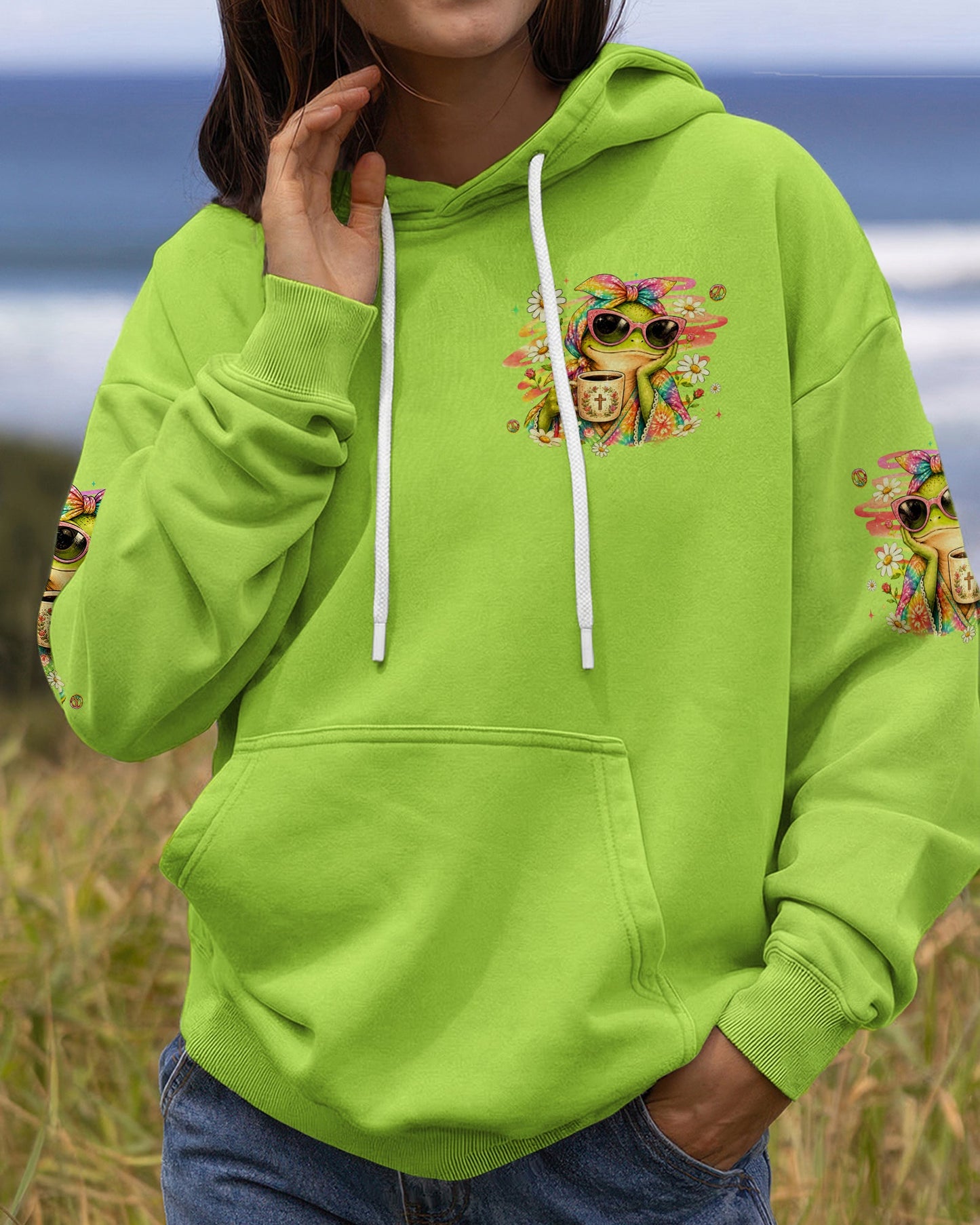 FIRST OF ALL JESUS THINKS FROG ALL OVER PRINT  - TLHG0107261