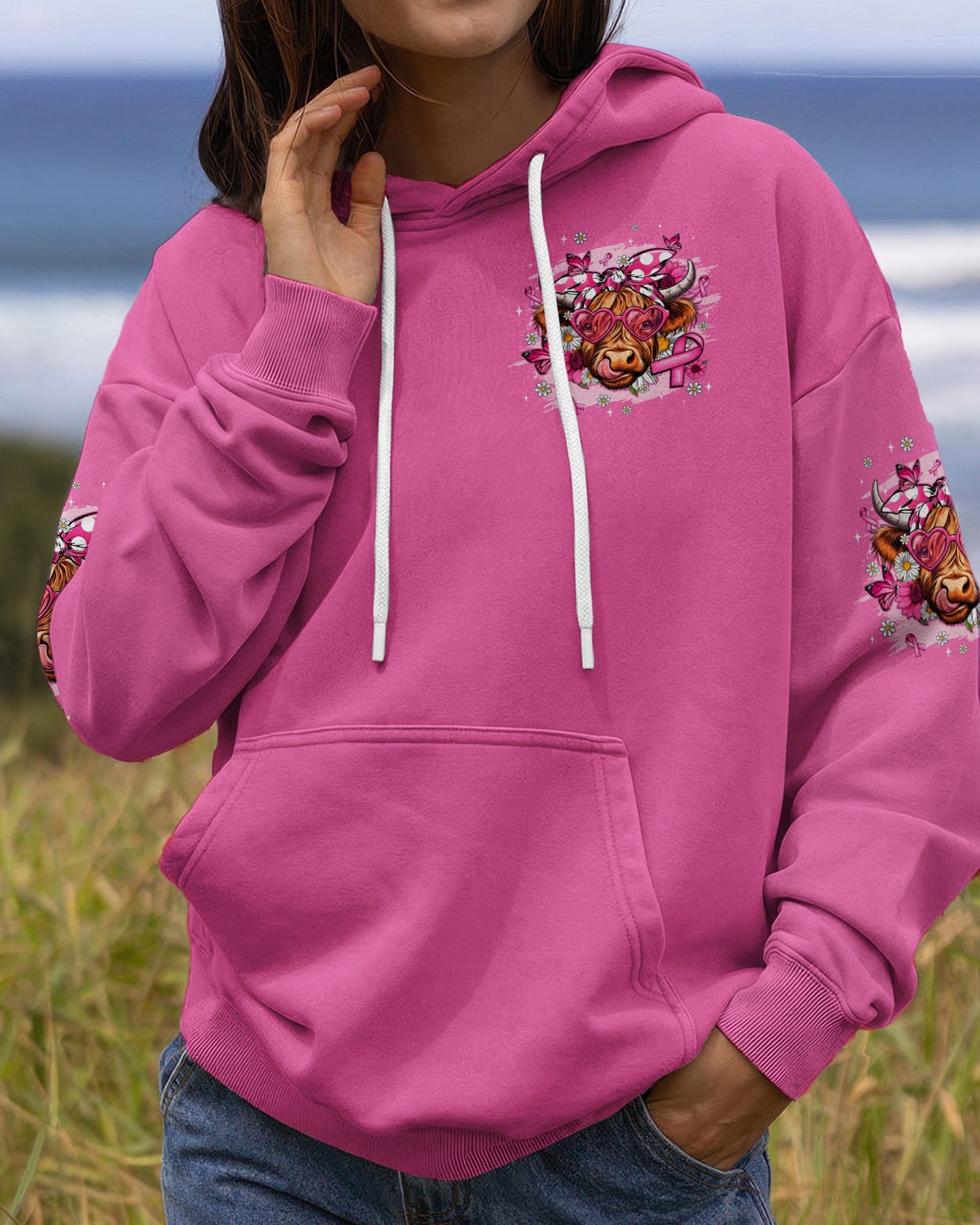 SAVE THE UDDERS HIGHLAND COW BREAST CANCER AWARENESS ALL OVER PRINT - TYQY1507262