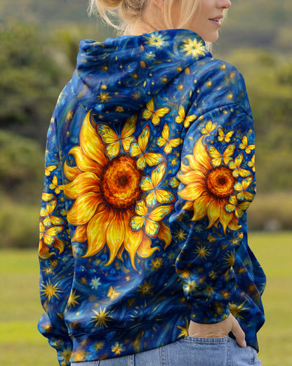 BUTTERFLY SUNFLOWER ALL OVER PRINT - TLHN0907262