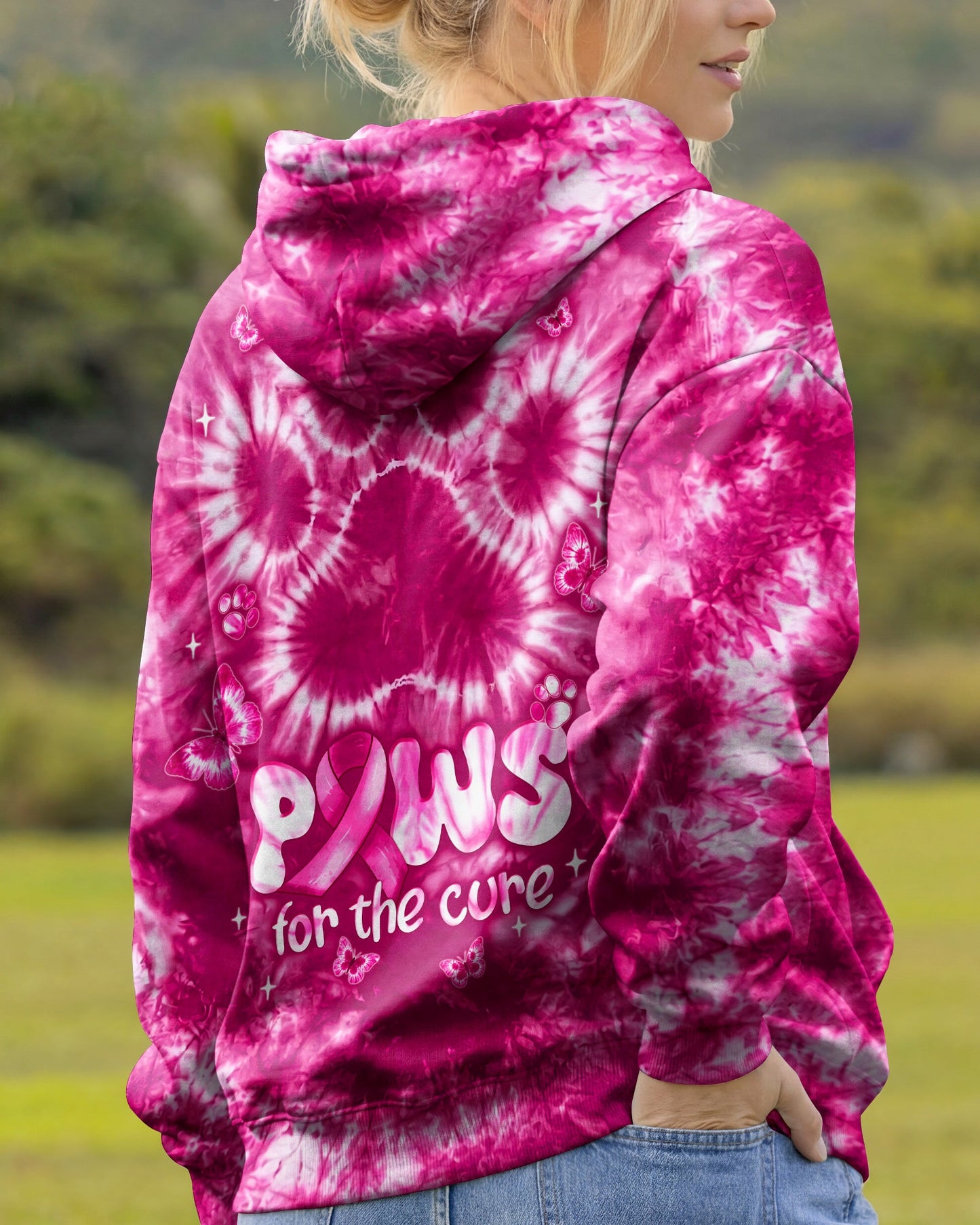 PAWS FOR THE CURE BREAST CANCER AWARENESS ALL OVER PRINT - TLNT2906264