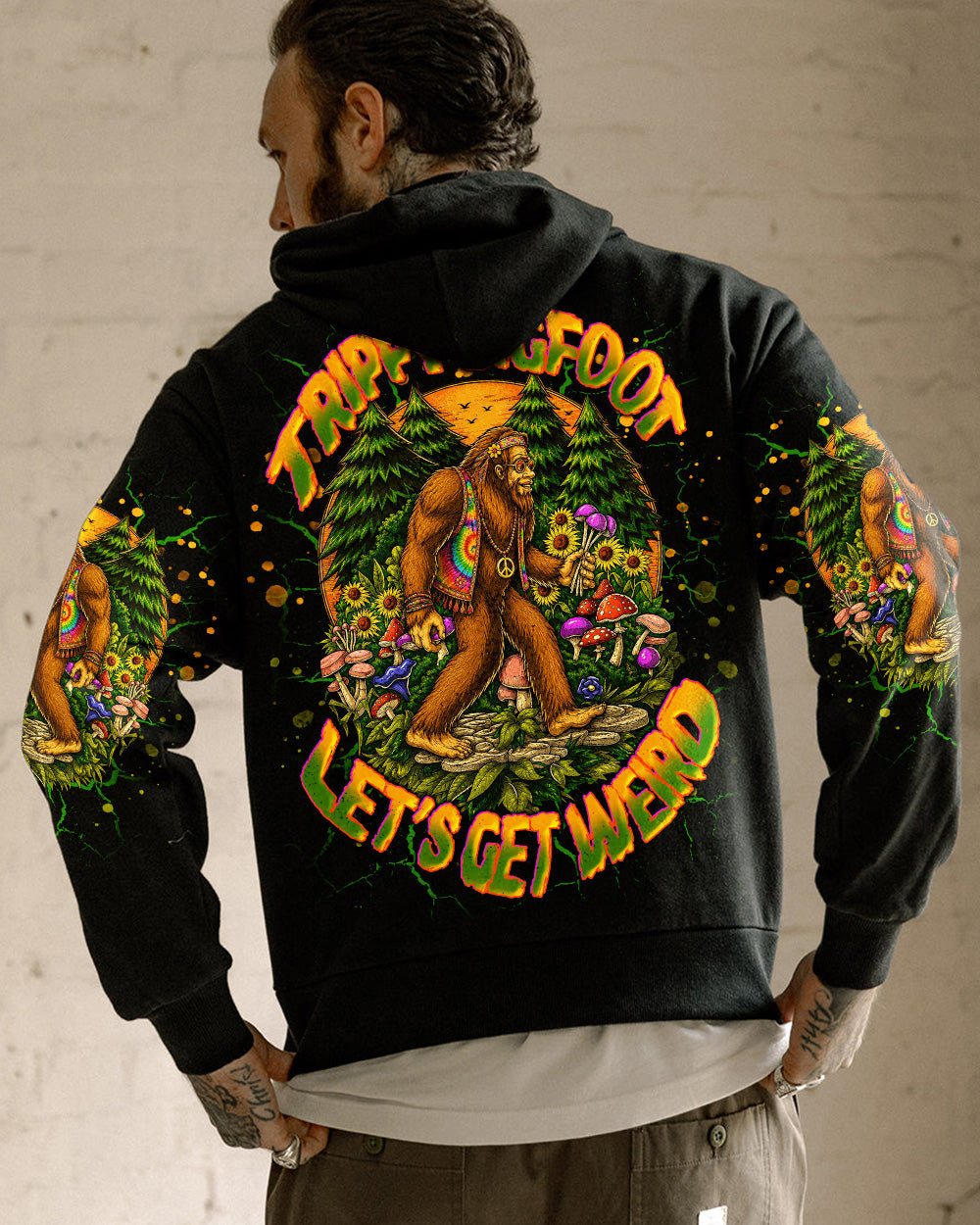 TRIPPY BIGFOOT LET'S GET WEIRD BIGFOOT ALL OVER PRINT - TLNT2805262