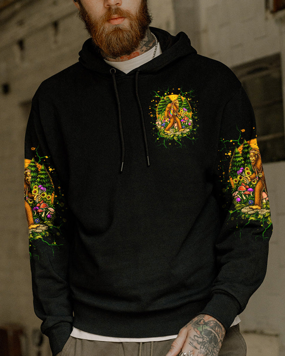 TRIPPY BIGFOOT LET'S GET WEIRD BIGFOOT ALL OVER PRINT - TLNT2805262