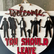 Load image into Gallery viewer, Halloween Horror Welcome Sign
