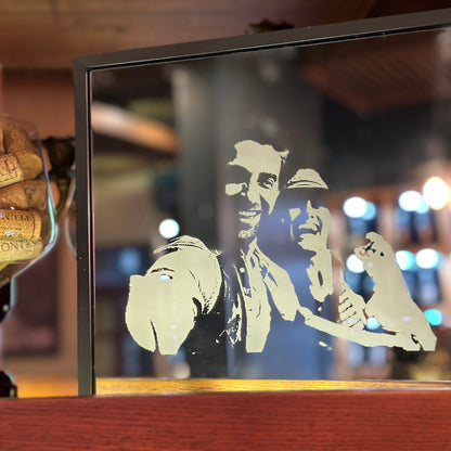 Photo Engraved Bespoke Mirror Artwork