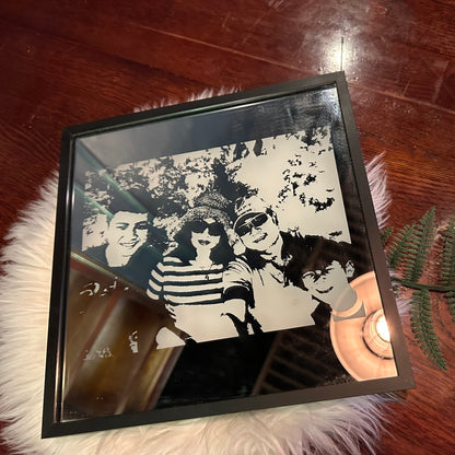 Photo Engraved Bespoke Mirror Artwork