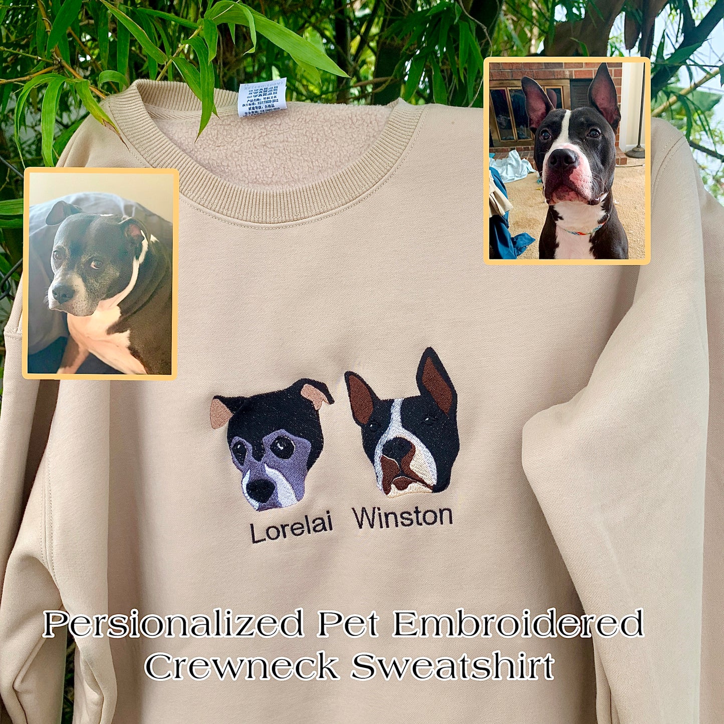Personalized Embroidered Pet Dog Cat Sweatshirt