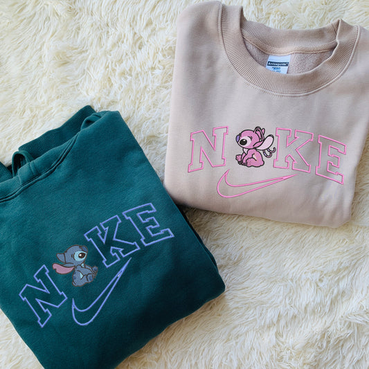 Personalized Embroidered Stitch And Angel Hoodie Sweatshirt T-Shirt