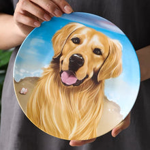 Load image into Gallery viewer, Golden Retriever Custom Household Pet Ceramic Plate
