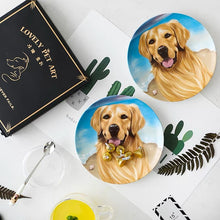 Load image into Gallery viewer, Golden Retriever Custom Household Pet Ceramic Plate
