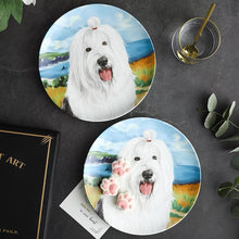 Load image into Gallery viewer, Sheepdog Custom Household Pet Ceramic Plate

