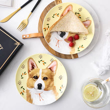 Load image into Gallery viewer, Corgi Custom Household Pet Ceramic Plate
