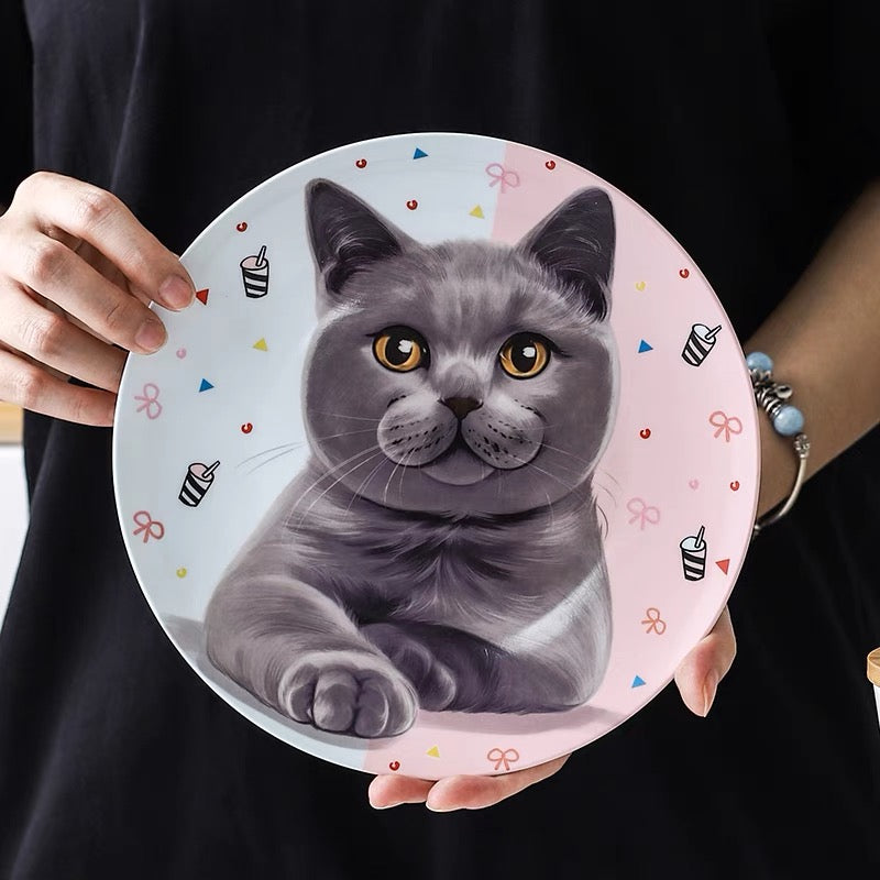 British Shorthair Custom Household Pet Ceramic Plate