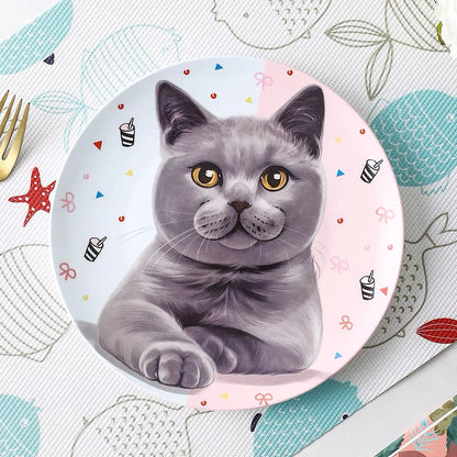 British Shorthair Custom Household Pet Ceramic Plate