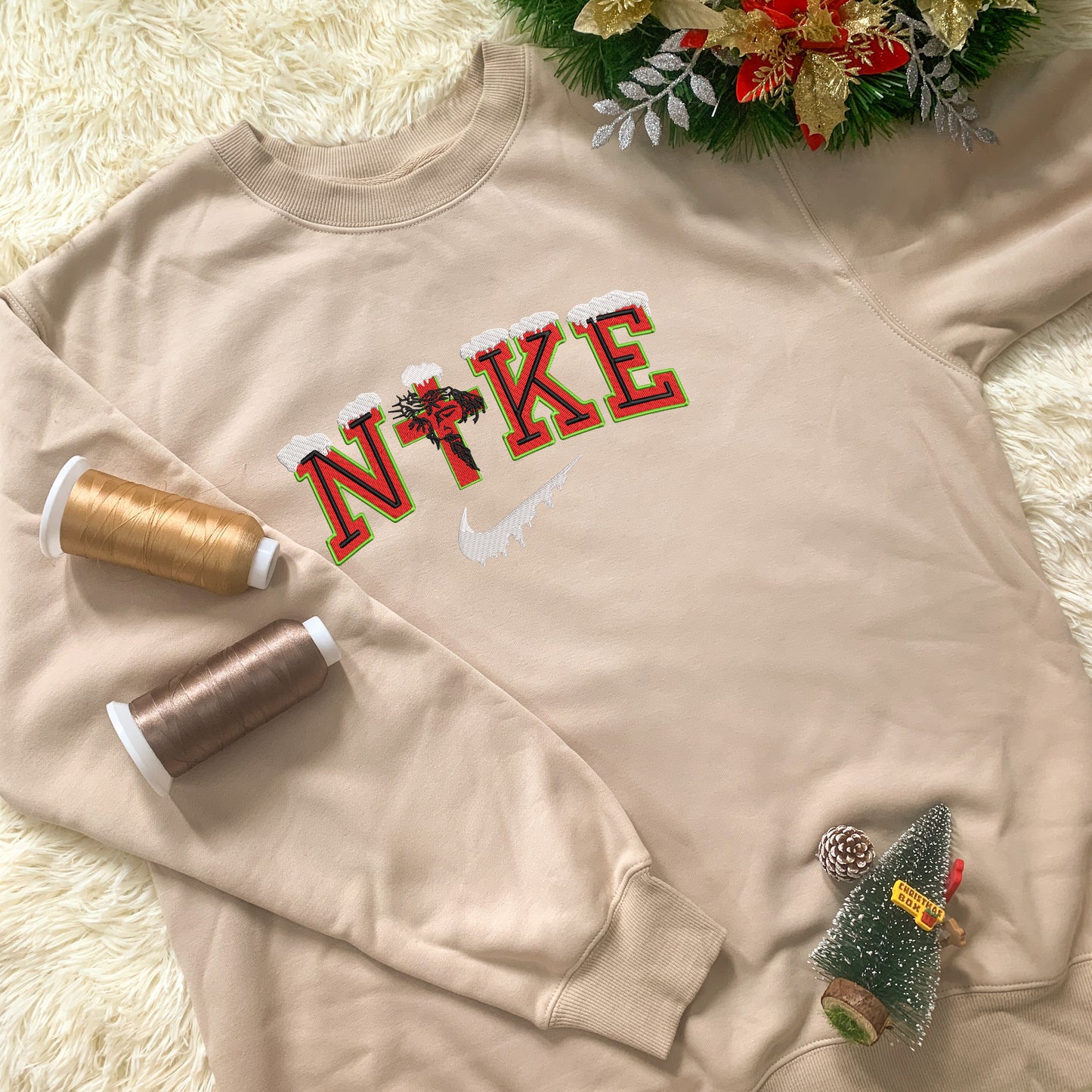 Personalized Embroidered Christmas Jesus Hoodie Sweatshirt T-Shirt