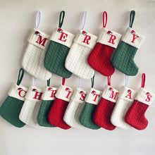 Load image into Gallery viewer, Personalized Embroidered Knitted Christmas Stocking
