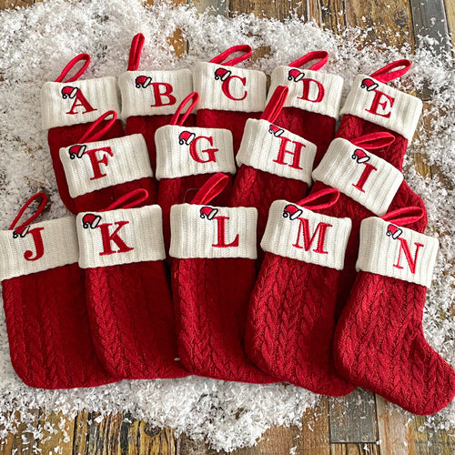 Personalized Embroidered Knitted Christmas Stocking