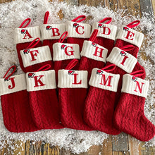 Load image into Gallery viewer, Personalized Embroidered Knitted Christmas Stocking

