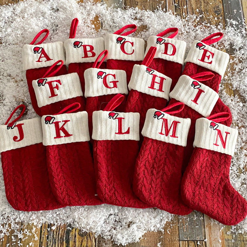 Personalized Embroidered Knitted Christmas Stocking