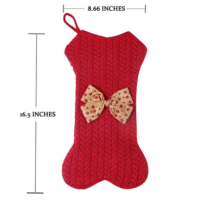 Bone Knitted Christmas Stocking